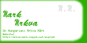 mark mrkva business card